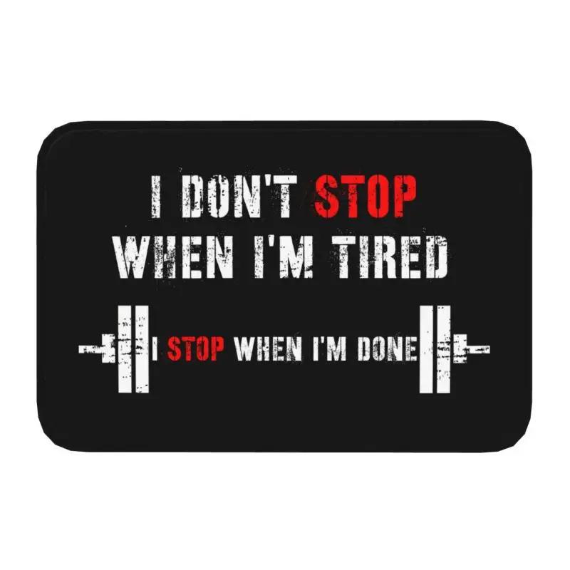 Powerhouse Gym Doormat Mat Anti-Slip Bodybuilding Fitness Motivational Quote Bath Kitchen Balcony Entrance Rug Carpet 40*60cm
