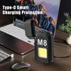 3PCS EDC Keychain Flashlight COB Portable Work Light USB Rechargeable Outdoor Camping Fishing Pocket Lamps with Heating Wire