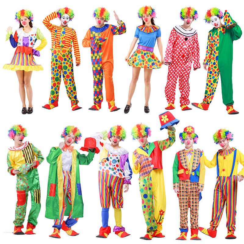 Halloween Adult Clown Costumes for Men & Women - Circus & Festival Performance Outfits