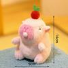 Plush Capybara Doll Keychain Squeeze Spitting Bubbles Capybara Bag Pendant Soft Stuff Relieve Stress Toys For Kid BIrthday Gift