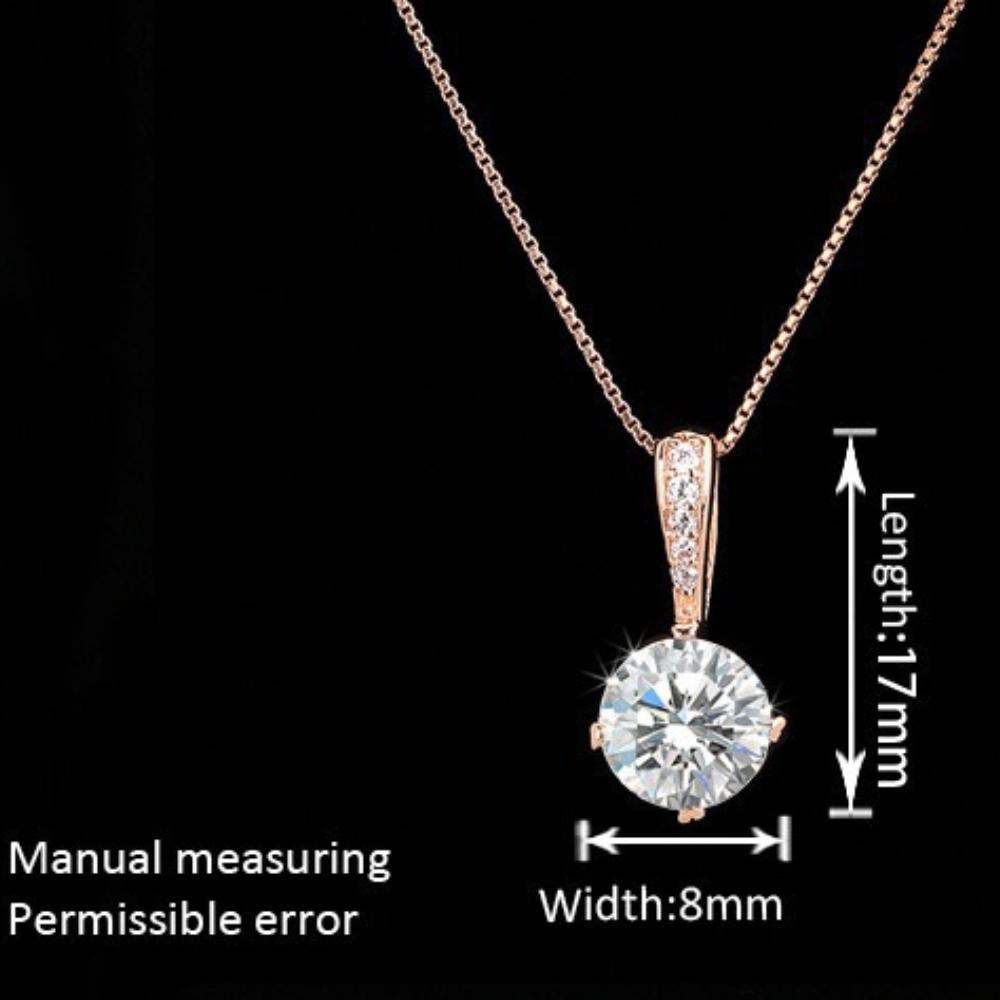 Zirkon Kleiner Anhänger Halskette für Frauen Schmuckherstellung Geschenk Hochzeitsfeier Verlobung