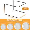 4Pcs Iron Pizza Rack Table Simple Storage Holder Dinner Plate Food Tray Stand Countertop Foldable Rack Cooling Bake Accessories