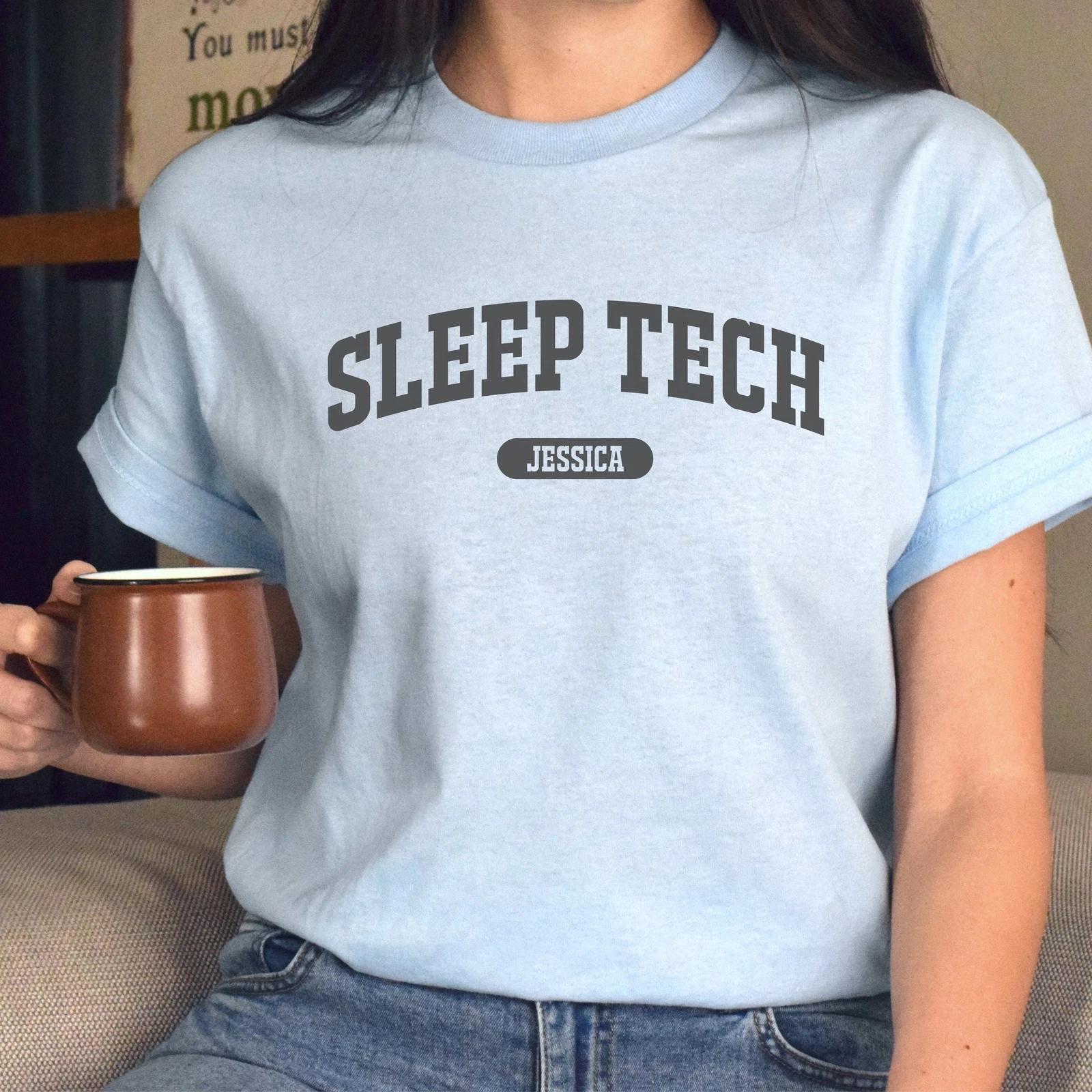 Sleep tech Personalized Unisex T-shirt Custom Sleep technologist White Sand Ligh 4XL