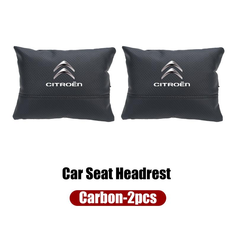 Car Seat Hanging Headrest Leather Neck Pillow Head Protector Accessories For Citroen C4 C3 C5 C1 C2 VTS Berlingo Celysee Xsara