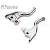 Chrome/Black CNC Aluminum Edge Cut Hand Control Lever Kit Brake Clutch Levers 2 Finger 5.3" for Softail Breakout