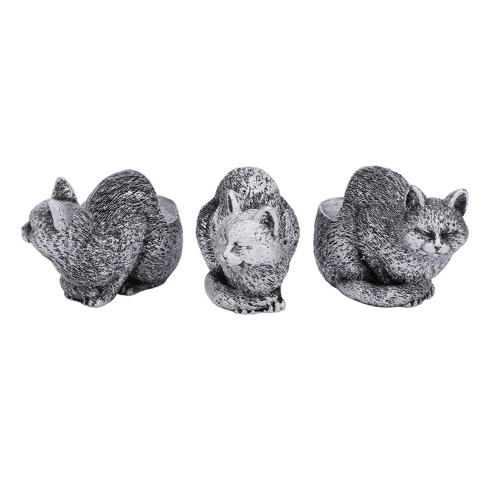 

3 шт. смоляные ножки для цветочных горшков, фигурки животных, ножки для цветочных горшков, статуэтки животных, подставки для цветочных горшков, держатели Ele Sleepy Cat