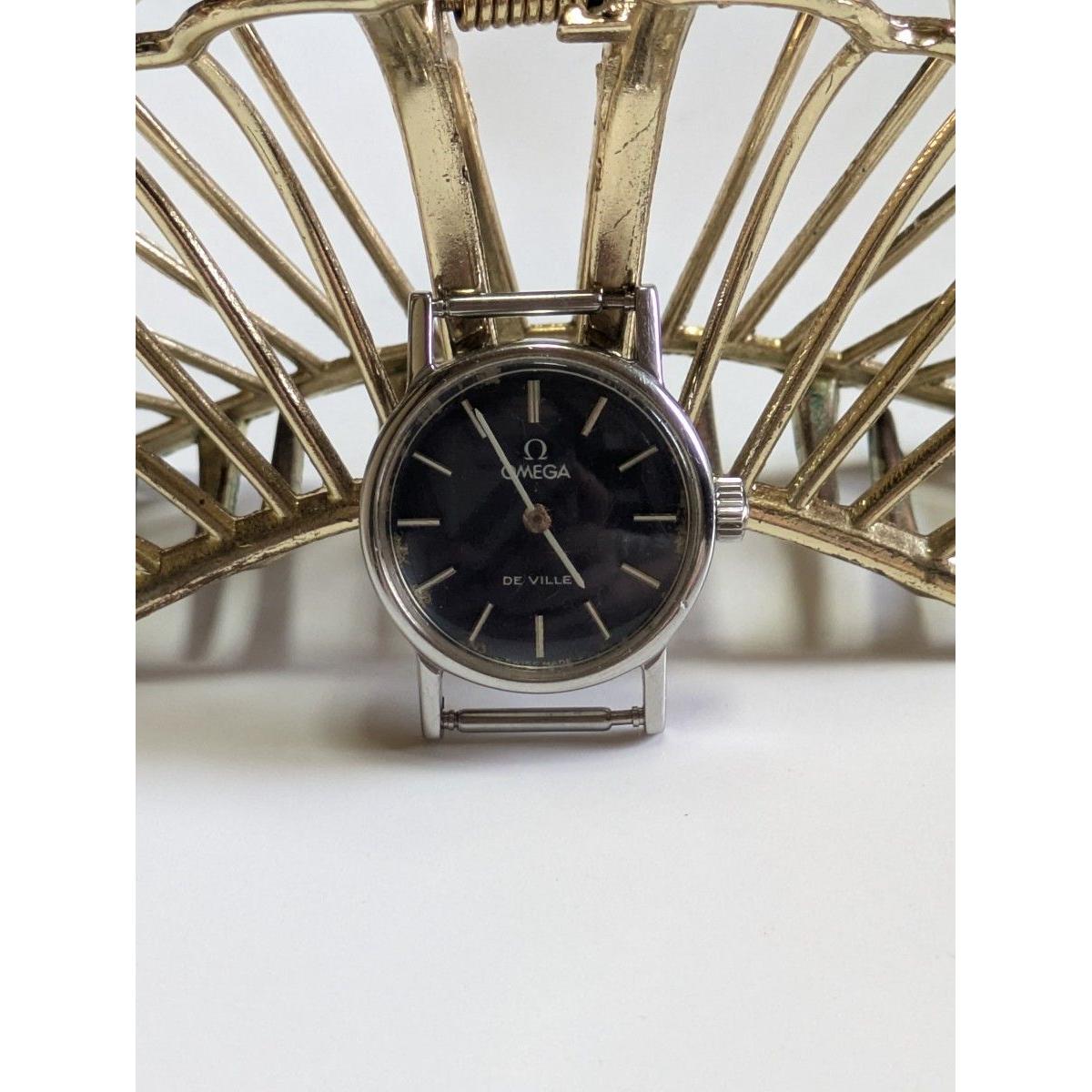 Used OMEGA De Ville Manual winding watch BlackWith belt
