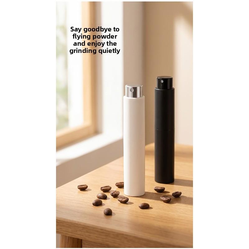 Tragbare Kaffee-Sprühflasche, Glaskörper mit Druckmechanismus, antistatisch und staubdicht, Kaffeebohnen-Mahlzubehör.
