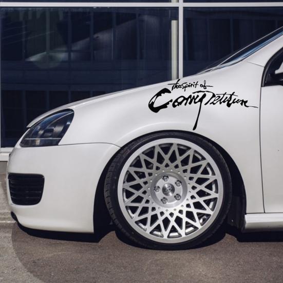 The Spirit of Competition Letter Reflective Racing Car Decoration Sticker Decal