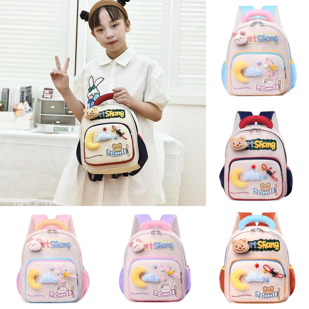 Rabbit Plush Bear Decoration Kids Backpack Lightweight Schoolbag Gift Cartoon