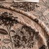 Chinesische Tiefkaffee-Blumenmuster-Sofa-Handtuch Klassische Weiche Chenille-Sofa-Abdeckung für Alle Jahreszeiten Plüschige Warme Mehrzweck-Decke