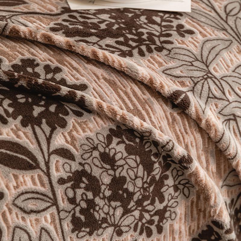 Chinesische Tiefkaffee-Blumenmuster-Sofa-Handtuch Klassische Weiche Chenille-Sofa-Abdeckung für Alle Jahreszeiten Plüschige Warme Mehrzweck-Decke