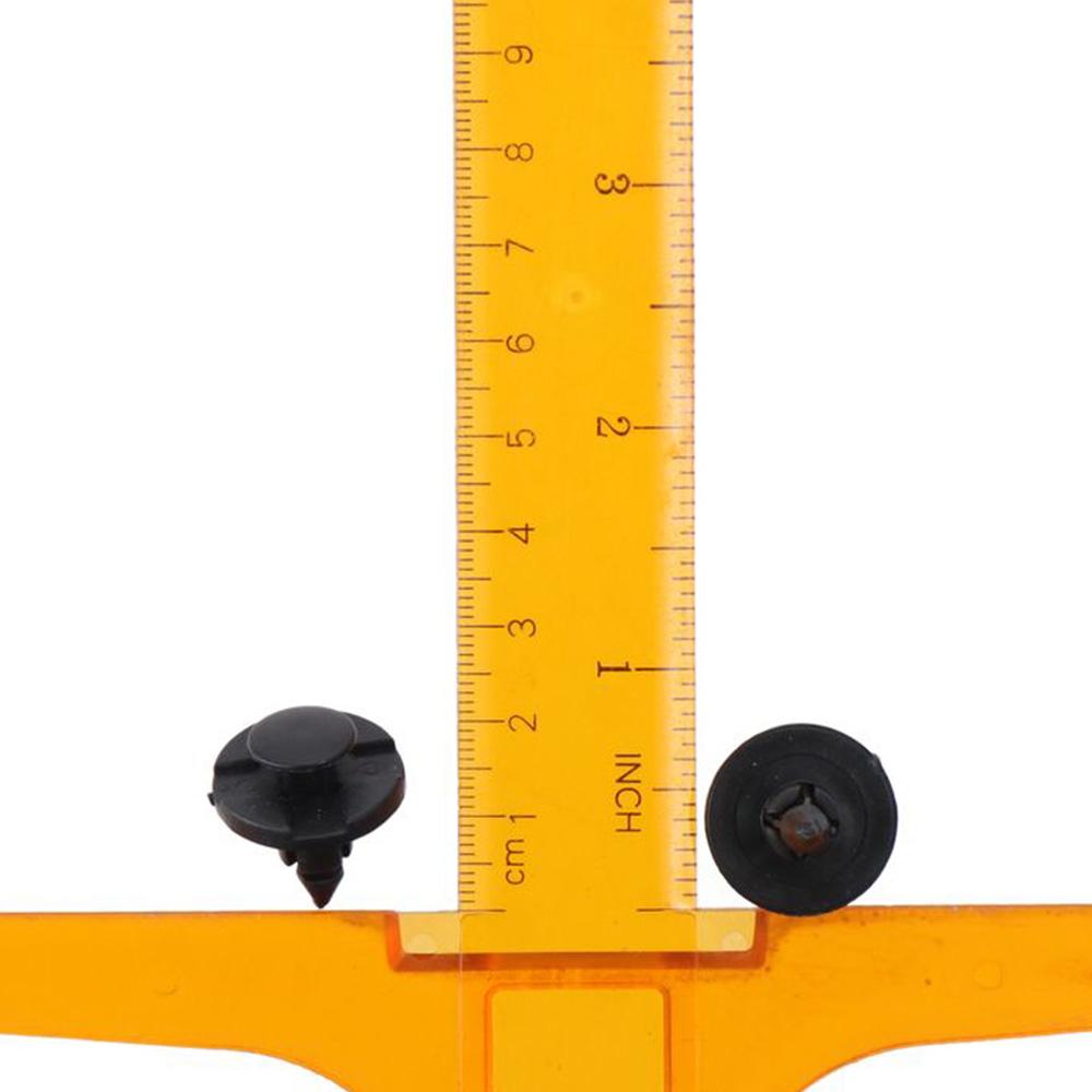 100Pcs 8mm Hole Fender Liner Bumper Cover Black Push Type Clip 01553-09321 for Nissan Infiniti