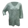 Women Tops Solid V-Neck 45720 Sleeve Knitting Color Loose Fit Cover