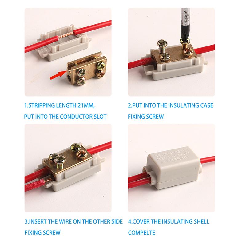 Quick Wire Connector T-Type High Power Terminal Block 60A/400V 1-6mm2 Electric Cable Splitter 100A/1000V 2.5-16mm2 Junction Box