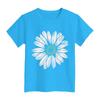 Kids Floral Print Round Neck Short Sleeve Casual T-Shirt