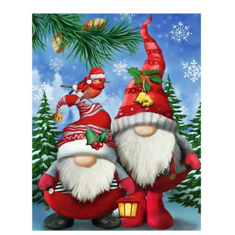 

Huacan Алмазная картина Санта-Клаус мультфильм полная квадратная/круглая Алмазная вышивка мозаика Рождественский домашний декор Full Square 20*30 cm