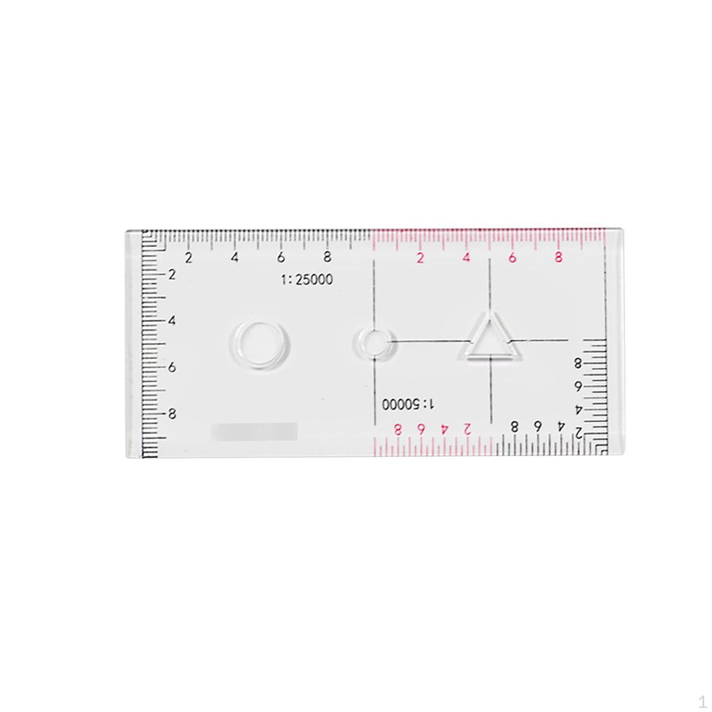 Acrylic Geographic Coordinate Ruler Transparent with Latitude and Degrees School Measuring for