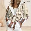 Women Plus Size Zip Up Hoodie Cute Bat Cat Pumpkin Floral Bow Print Long Sleeve Casual Hooded Sweatshirt