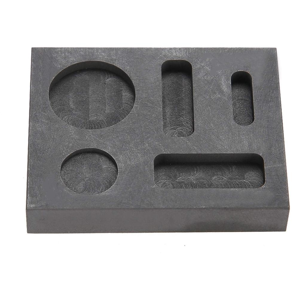 Kafuty-1 Black Heat Resistant Graphite Crucible, Crucible Mold, Stability 5 Groove for Metal Metal