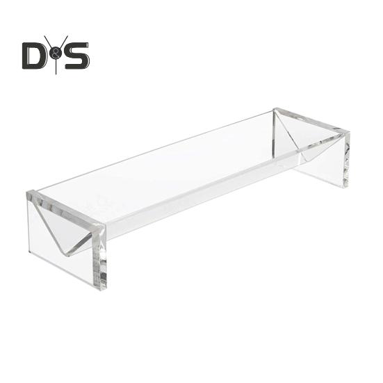 Clear Acrylic Cookie Tray Modern Design BAP-Free Round Rectangular Appetizer Serving Tray for Bread Fruits