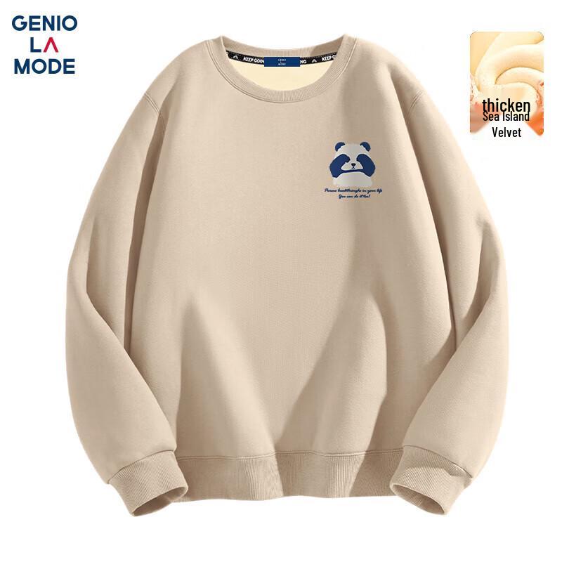 

GENIOLAMODE Men s Fleece-Lined Crew Neck Sweatshirt 3XL