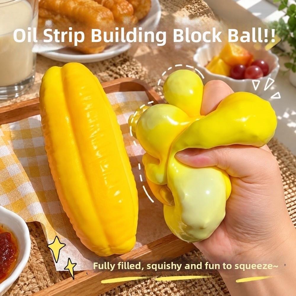 Crunchy Dough Sticks Squeeze Toy Sound Effects Food Fidget Toy for Kids Adults