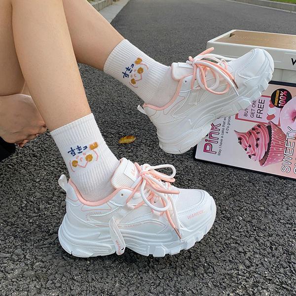 Dad Shoes Female Ins Versatile Internet Celebrity Platform Spring and Summer 2025 Students New Sports Breathable White Shoes