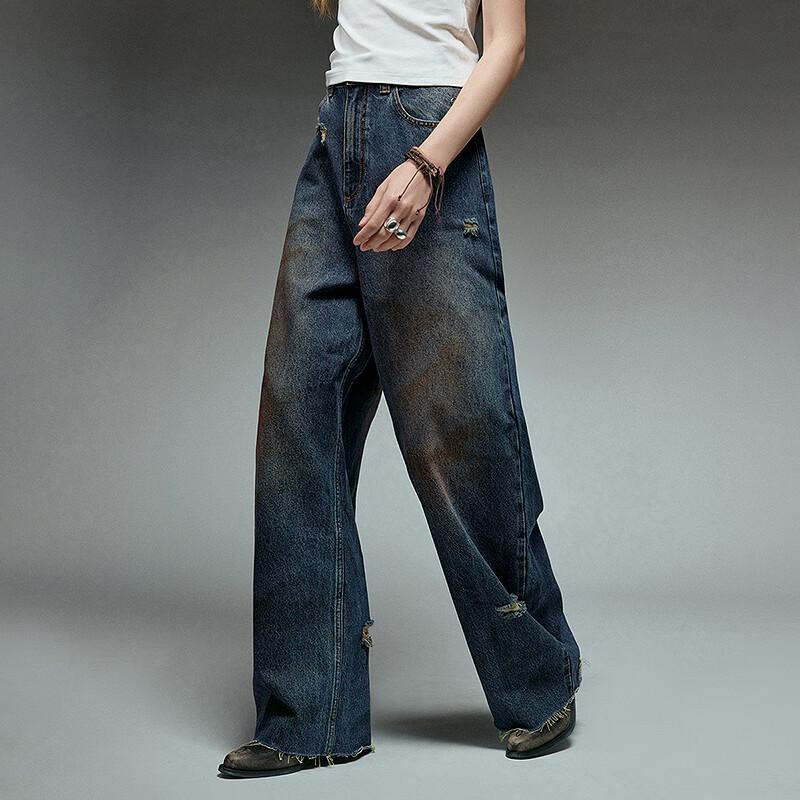 Chuyu Liberté Series Ripped Wasteland Style Women's Jeans