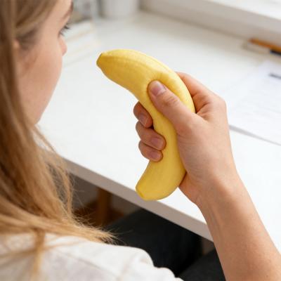 1/2/3/4Pcs Stress Relief Banana Squeeze Toy Portable Travel Peeled Banana Sensory Toy Anti-Anxiety Soft Stress Ball Fruit Pinch Fidget Toy