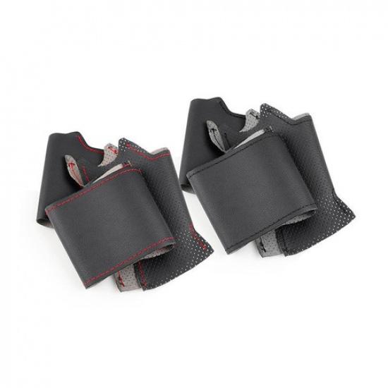 Car Steering Wheel Hand Sewing Leather Cover Trim For BMW X3 E83 2005-2010 Black