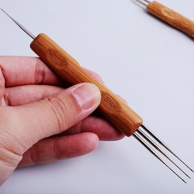 ראסטות סרוגות במבוק עם ראש כפול מחט וו לתסרוקת ראסטות