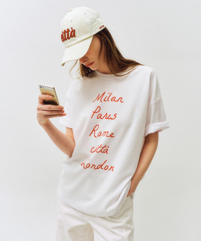 CITTA Hand-Drawn City T-Shirt_Ctt382 (White)