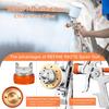 Auto Paint Spray Gun Kit with 1.4/1.7/2.0mm Nozzles, 600cc Cup, Air Regulator for Cars, Home & DIY Painting