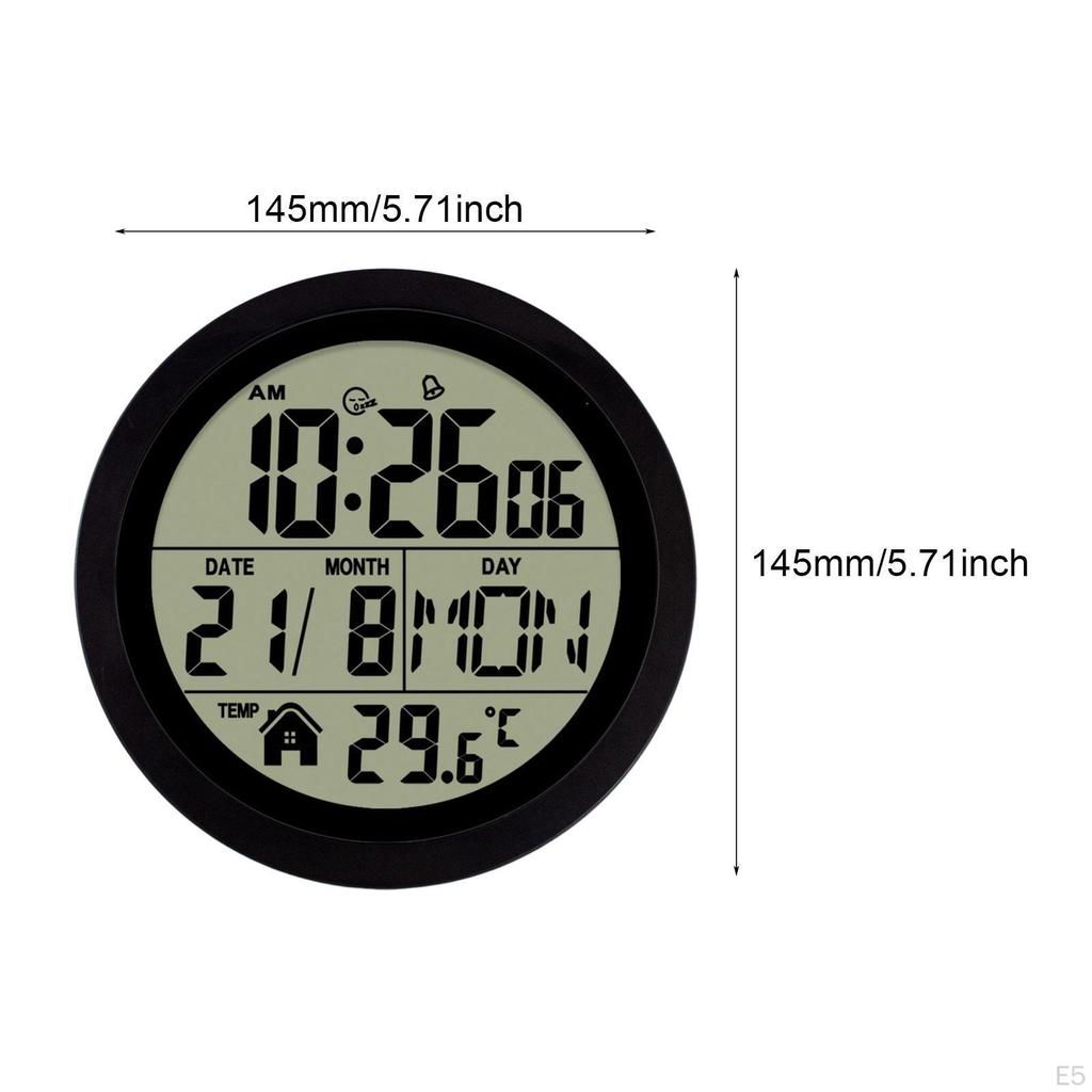 Alarm Clock / Round Lightweight Wall with Snooze Function for Office And Kitchen