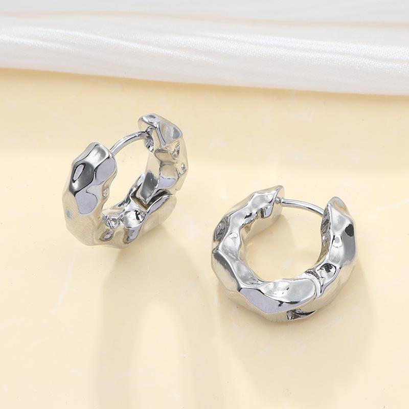 Huazi Style Zircon Stud Earrings for Women - Gold-Plated, Non-Fading Luxury Jewelry