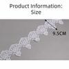 10Yards 9.5cm Width Lace Fabric Trimming Sewing Decoration White Gold Color Beading Car Bone Lace Trimming Accessories