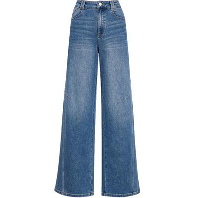 Women's Washed Cotton Blend Balloon Jeans