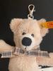 [USED] Old Steiff Teddy Bear Plush Keychain Beige with Paper Tag