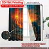Set Of 2 Flat Printing Curtains Without Rod Dinosaur Adventure Nature Women Is Day Festival Fashion Versatile Curtain Made Polyester