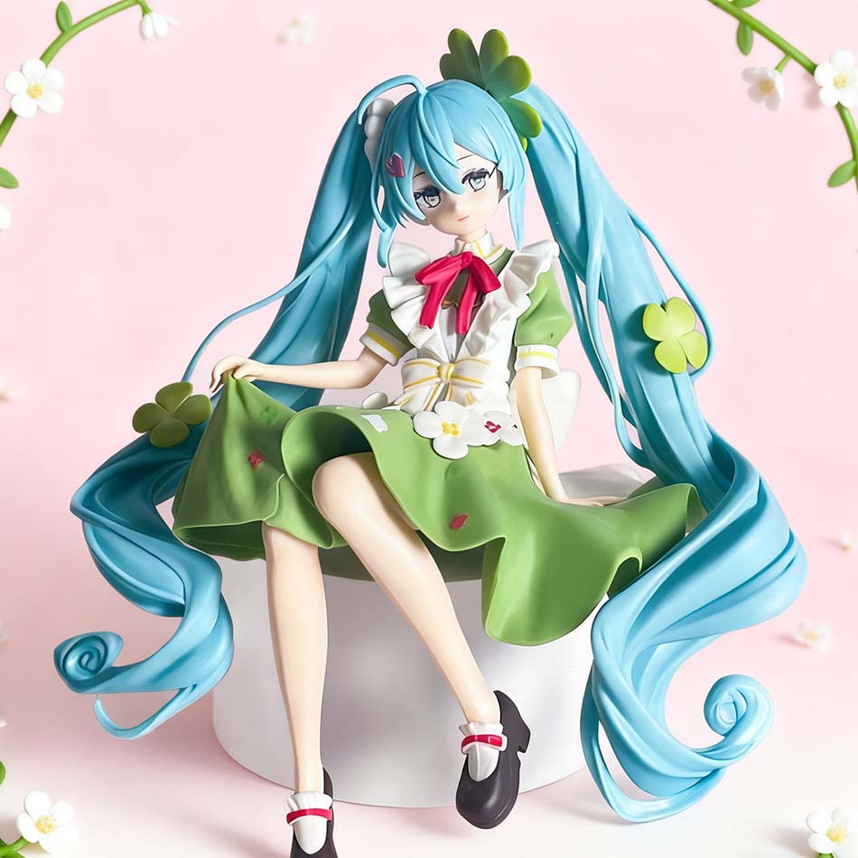 sold Anime Beautiful Girl Hatsune Miku Handmade Devil Hatsune Miku Cat Ear Hatsune Miku Cute Handmade PVC Model Decorations