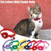 Small Pet Bell Flower Collar Adjustable Dog Neck Ring Lovely Cat Flower Necklace  Dog Accessories