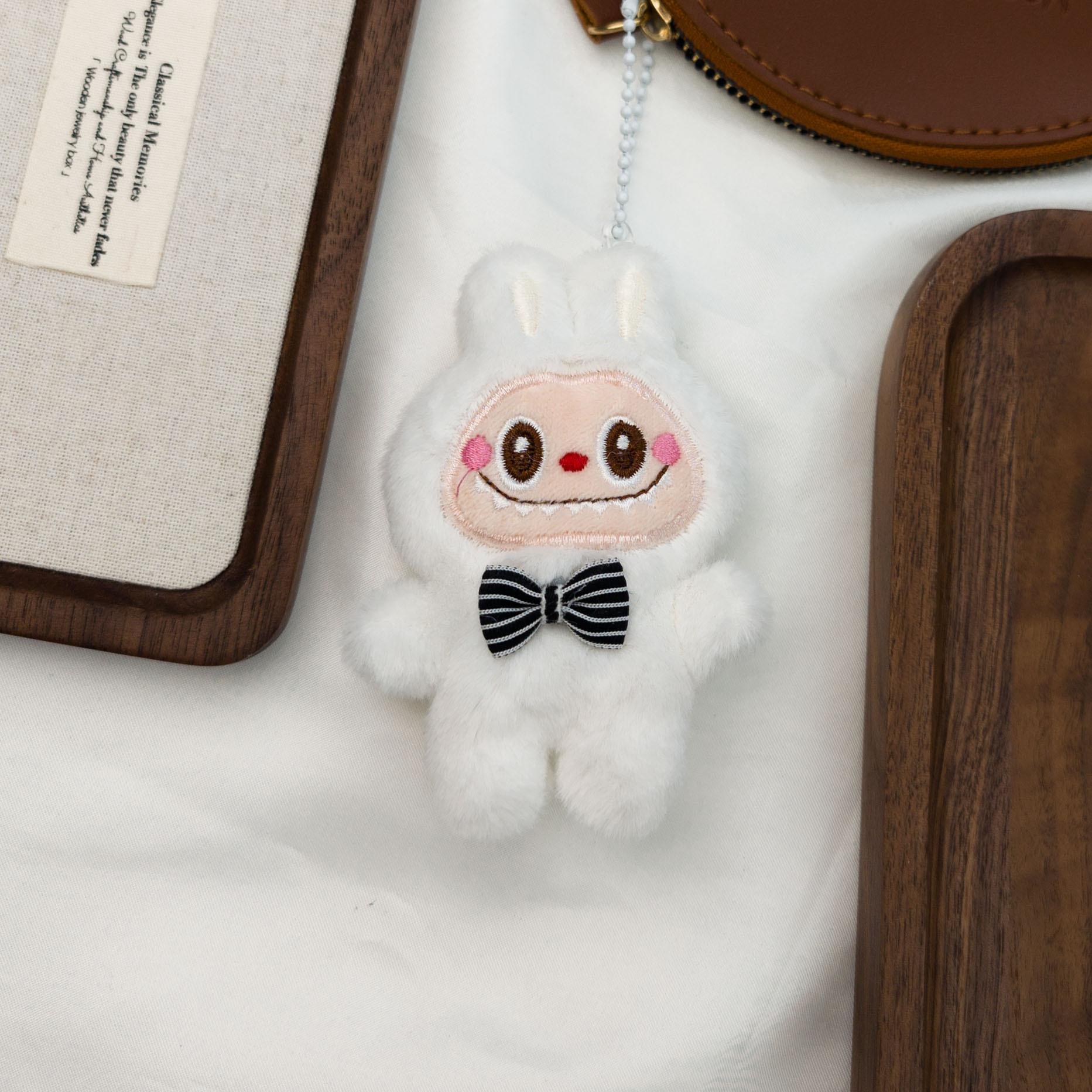 

2025 Новый Лабубу ПОПМАРТ Пузырь Марте ЛАБУБУ Кардио Макарон Плюшевая игрушка Брелок Подарок Лаб Подарок Мягкие игрушки 11*8cm белый