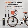 Vélo Électrique - DYU C6 Pro - Moteur 500W - Batterie 36V 15.6Ah - Autonomie 72 Km - Pouces 26'' - Blanc