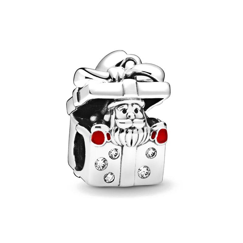 Copper Christmas Day Series Bead Santa Claus Gift Elk Charms Fit Women'S Jewelry Festival Birthday Diy Bracelet