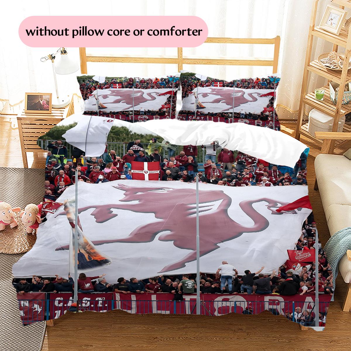 

Torino Football Pattern Bedding Home Decoration Birthday Gift (1 * duvet cover + 2 * pillowcase, without core) 135x200cm