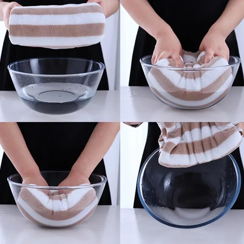 towel Stripes Absorbent Quick Drying Bath Towel Sets Soft Adults Face Hand Towels Bathroom Microfiber Swim Bath Towels