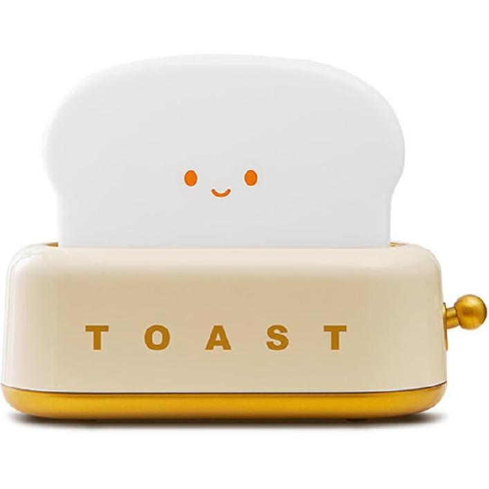 Toast Night Lamp, Toaster Kids Night Light for Bedroom Decoration, Cute Nursery Night Light Rechargeable, LED Night Light with Timer and Brightness