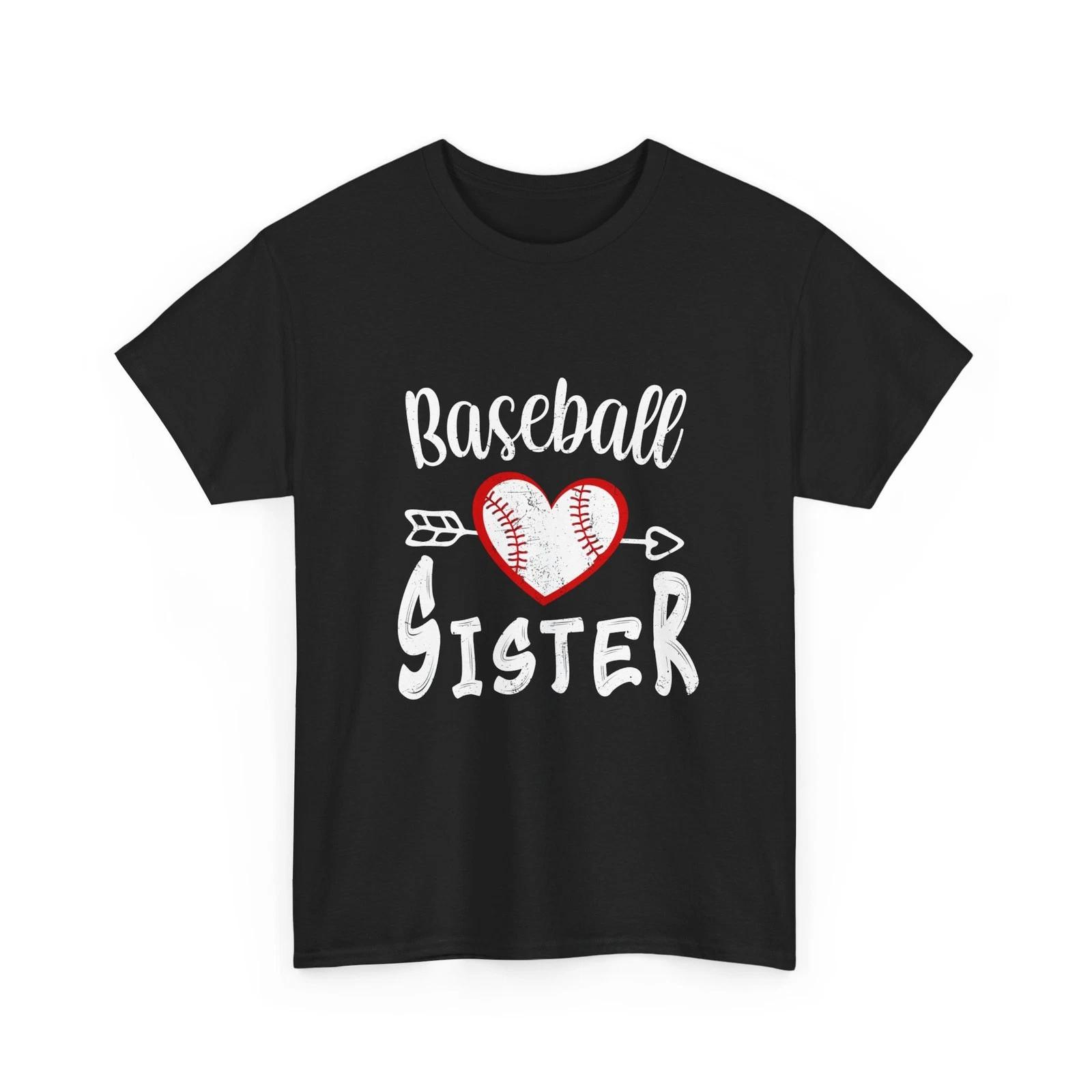 Baseball Sister T shirt, Baseball Player Sports Lovers Women Sister Shirt XL