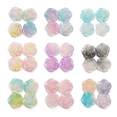 18/19mm 20g/bag Acrylic Colored Rose Beads DIY Bracelet Necklace Earrings Jewelry Accessories